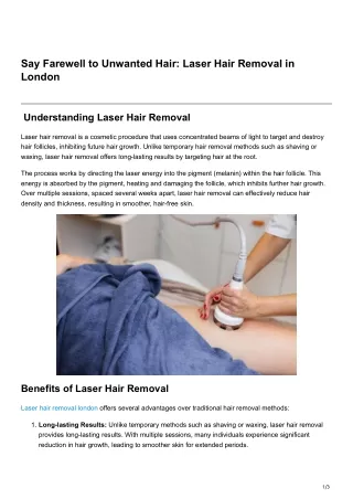 estmedical.blogspot.com-Say Farewell to Unwanted Hair Laser Hair Removal in London