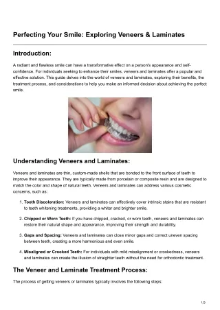 Perfecting Your Smile Exploring Veneers Laminates