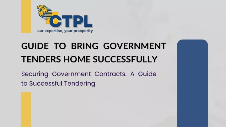 guide to bring government tenders home