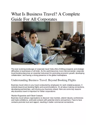 what is business travel a complete guide