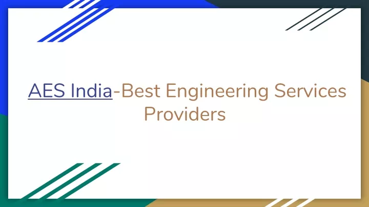 aes india best engineering services providers