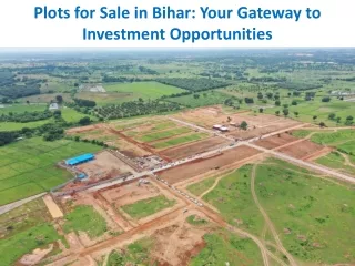 Plots for Sale in Bihar: Your Gateway to Investment Opportunities