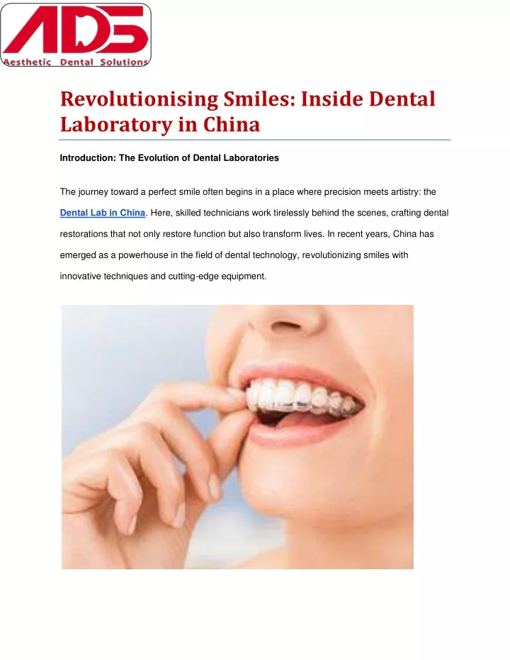 revolutionising smiles inside dental laboratory