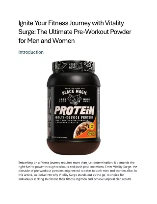 The Best Pre-Workout Powder for Men and Women - Ignite Your Fitness Journey