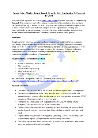 smart label market latest trend growth size