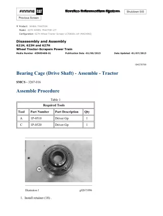 Caterpillar Cat 627H WHEEL TRACTOR (Prefix LCT) Service Repair Manual Instant Download