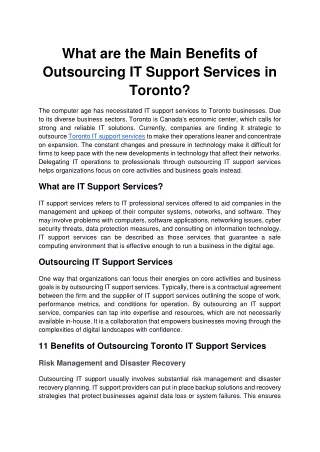 what are the main benefits of outsourcing
