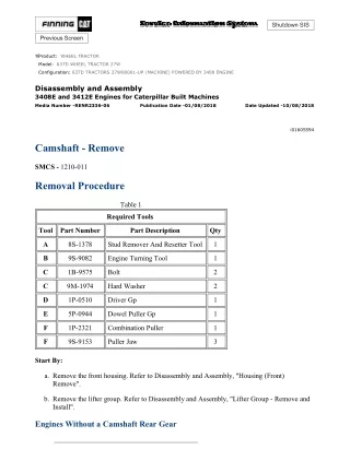 Caterpillar Cat 637D WHEEL TRACTOR (Prefix 27W) Service Repair Manual Instant Download