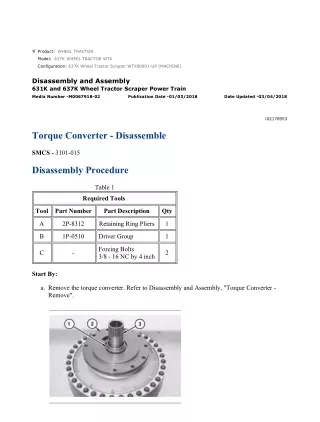 Caterpillar Cat 637K Wheel Tractor Scraper (Prefix WTX) Service Repair Manual Instant Download