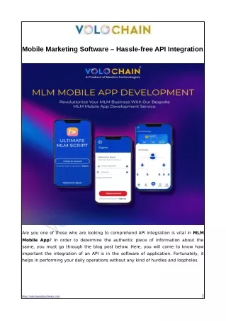 Mobile Marketing Software – Hassle-free API Integration