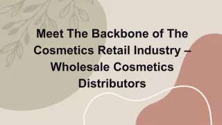 Meet The Backbone of The Cosmetics Retail Industry – Wholesale Cosmetics Distributors