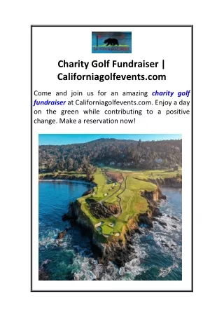 Charity Golf Fundraiser  Californiagolfevents.com