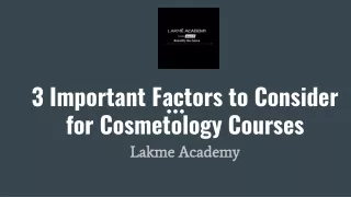 3 Important Factors to Consider for Cosmetology Courses