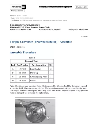 Caterpillar Cat 972G Wheel Loader (Prefix 4WW) Service Repair Manual Instant Download