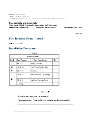 Caterpillar Cat 973 TRACK LOADER (Prefix 86G) Service Repair Manual Instant Download