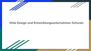 Web Design und Entwicklungsunternehmen Schweiz