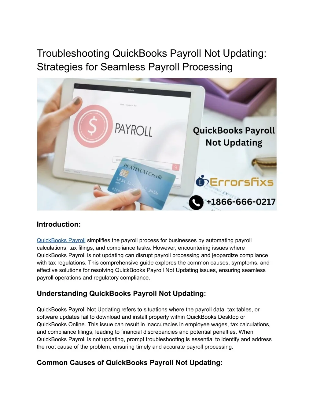 PPT - A Quick Guide to QuickBooks Payroll Not Updating. PowerPoint ...