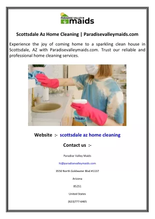 Scottsdale Az Home Cleaning   Paradisevalleymaids.com