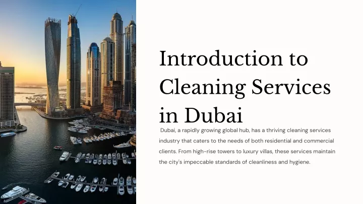 introduction to cleaning services in dubai dubai