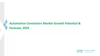 Automotive Connectors Market 2024-2032; Growth Forecast & Industry Share Report
