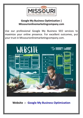 Google My Business Optimization   Missourionlinemarketingcompany.com