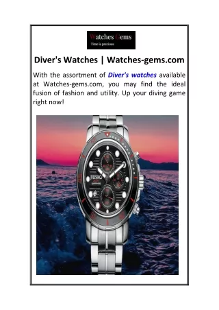 Diver's Watches  Watches-gems.com