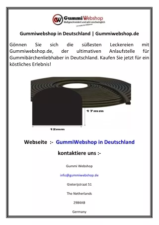 Gummiwebshop in Deutschland   Gummiwebshop.de