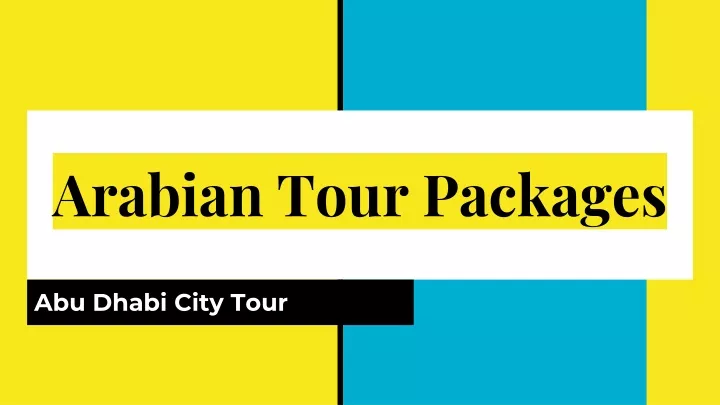 arabian tour packages