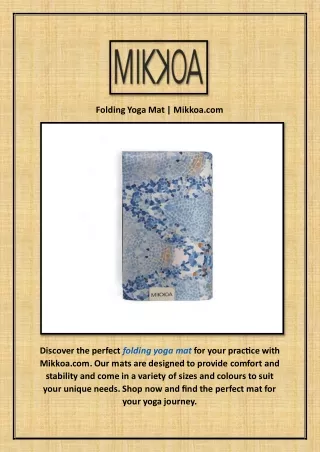 folding yoga mat mikkoa com