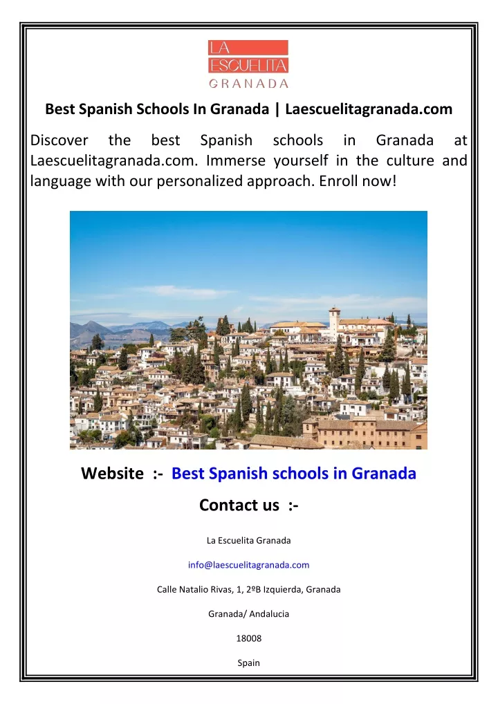 best spanish schools in granada
