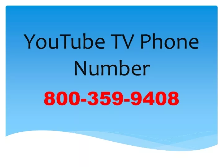 youtube tv phone number