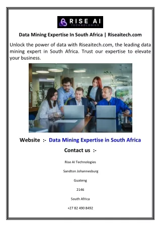 Data Mining Expertise In South Africa   Riseaitech.com