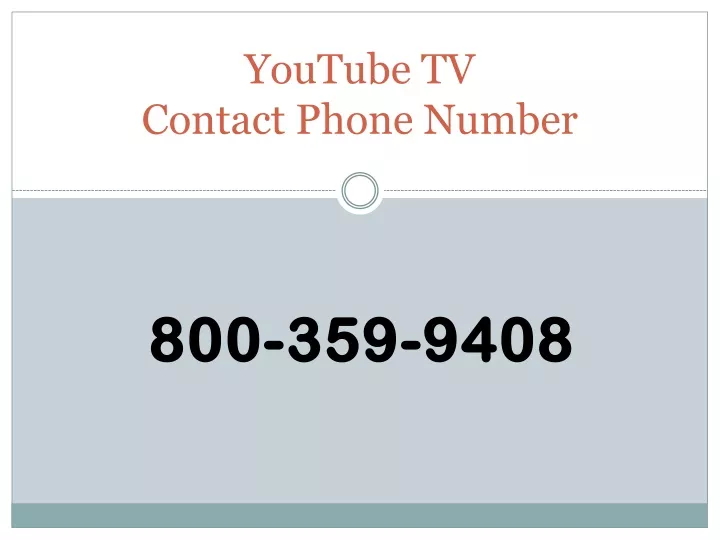 youtube tv contact phone number