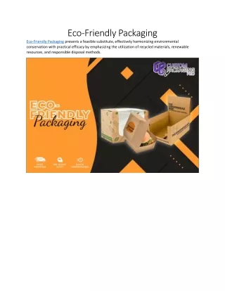 eco friendly packaging eco friendly packaging