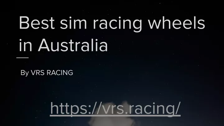 best sim racing wheels in australia