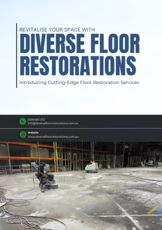 Revitalise Your Space with Diverse Floor Restorations: Introducing Cutting-Edge