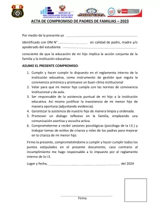 ACTA DE COMPROMISO DE PADRES DE FAMILIA1