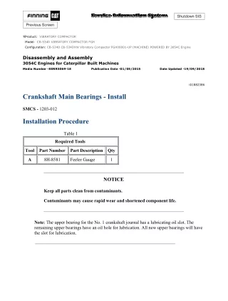 Caterpillar Cat CB-534D, CB-534DXW Vibratory Compactor (Prefix FGH) Service Repair Manual Instant Download