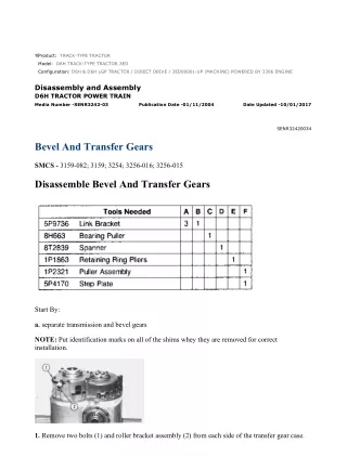 Caterpillar Cat D6H TRACK-TYPE TRACTOR (Prefix 3ED) Service Repair Manual Instant Download