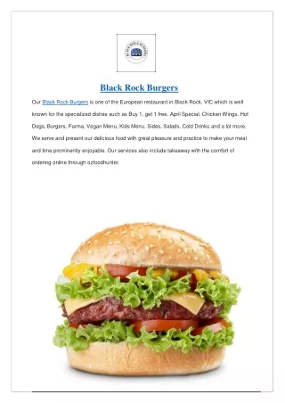 Extra $7 off - Black Rock Burgers - Order now!!