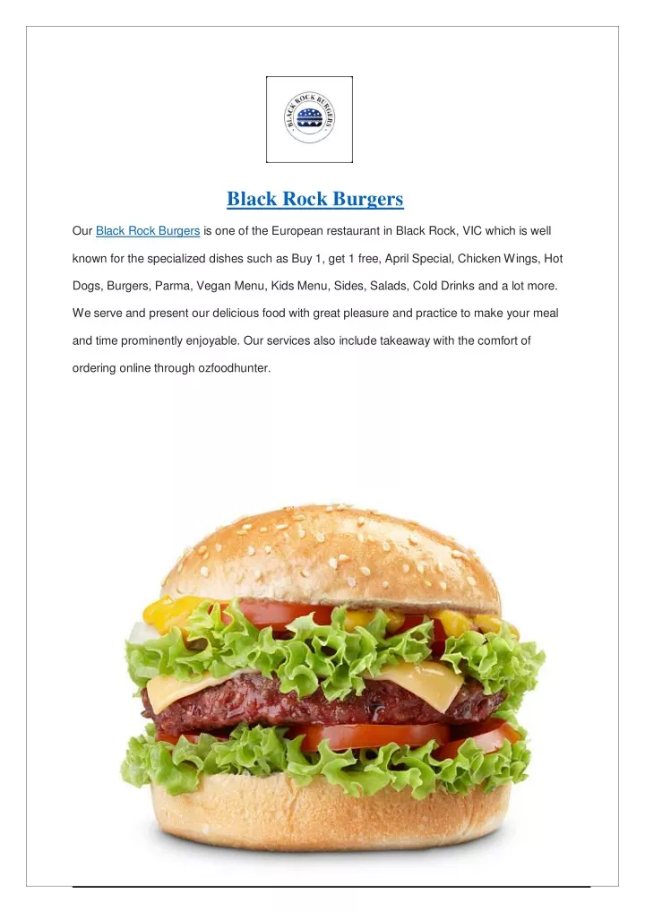 black rock burgers our black rock burgers