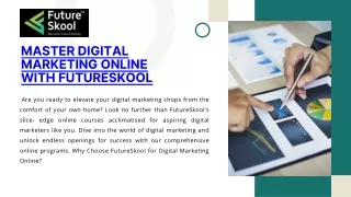 Master Digital Marketing Online with FutureSkool