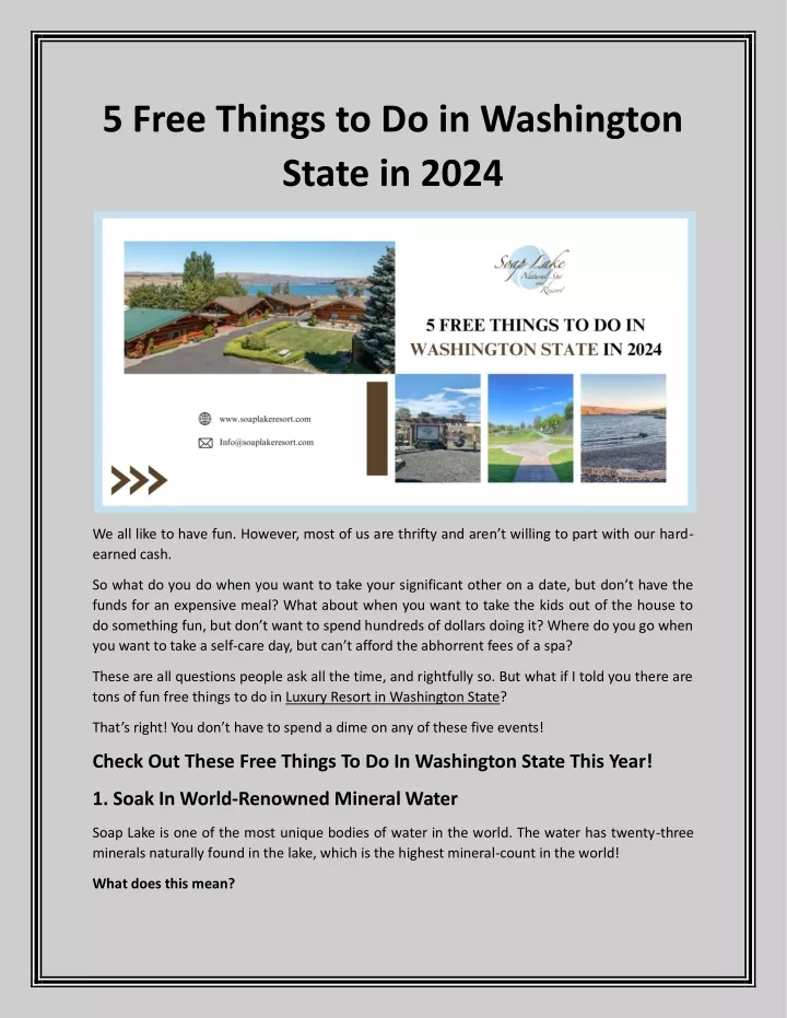 5 free things to do in washington state in 2024