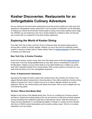 kosher restaurant