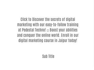 digital marketing course in Jaipur