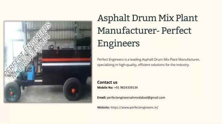 asphalt drum mix plant manufacturer perfect