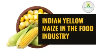 Indian Yellow Maize In The Food Industry