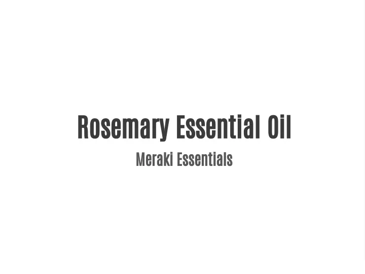 rosemary essential oil meraki essentials