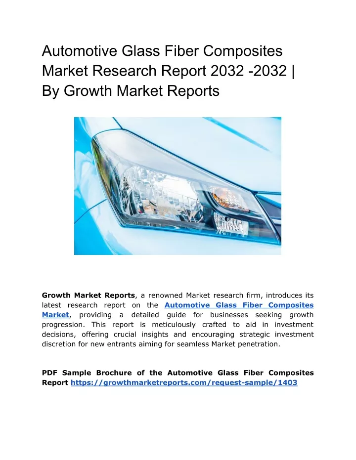 automotive glass fiber composites market research