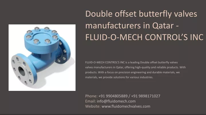 double offset butterfly valves manufacturers